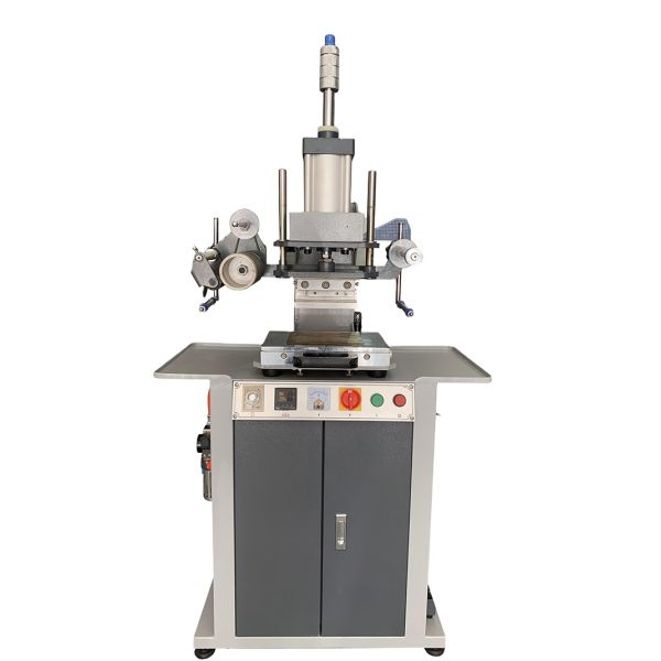 Semi-automatic Blue/gray Pneumatic Embossing And Ironing Machine Hot Stamping Machine For Leather With Fast Stamping Speed