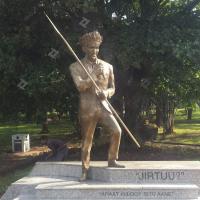 Tamanho natural personalizado figura de bronze fundido estátua monumento estátua