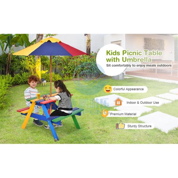 Sistema no tóxico multicolor del banco de la mesa de picnic de 4 niños de Seat de los accesorios de la piscina