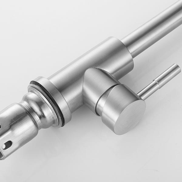 Single Handle Pull Down Spray Kitchen Faucet in Stainless Steel Polished Finish