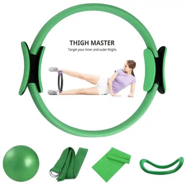 Wholesale Home Use 5pcs Mini Gym Ball Yoga Belt Latex Band and Pilates Ring Set