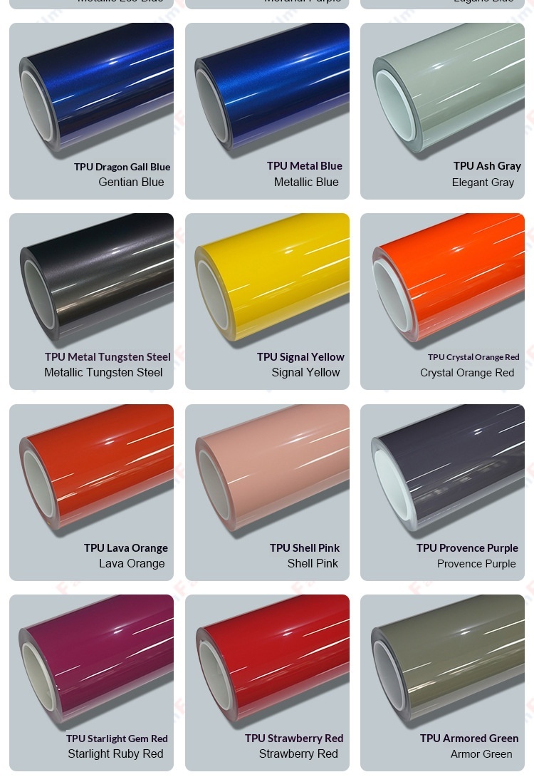 Car PPF TPU color modification film, vehicle film, PPF film, PPF carbon fiber, PPF color-changing film (dry installation)