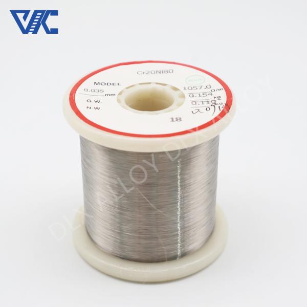 Nicromo elétrico da liga da resistência do cromo do níquel Ni80 2080 fios de aquecimento para a fornalha