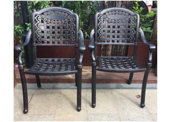 Vintage Metal Stool Cast Iron Table And Chairs Powder Coated And Painting