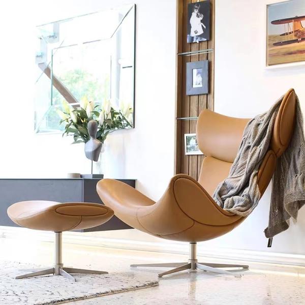 PU Leather Lounge Leisure Lazy Sofa Chair 1050mm Height  Sophisticated
