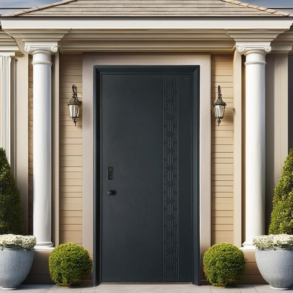 Residential Security Swing Door Custom Polymer Steel Build Exterior Front Entry Door