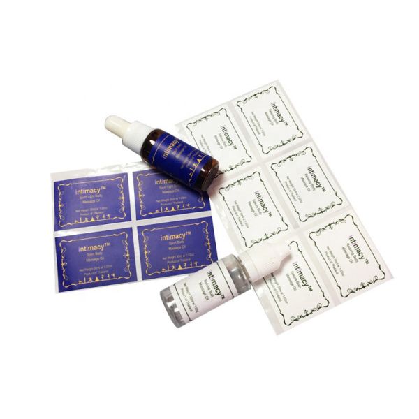 ISO9001 Waterproof Glass Bottle Sticker Labels Vinyl Roll Ml for Cosmetic Essential Oil