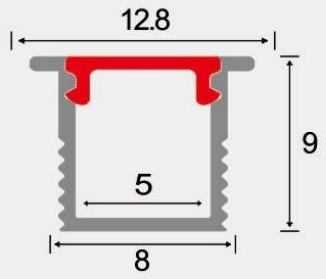LEDCORP® Customized Aluminum Profile Recessed/Embedded Project Cases for Linear Light Assembly for Home Residence Office