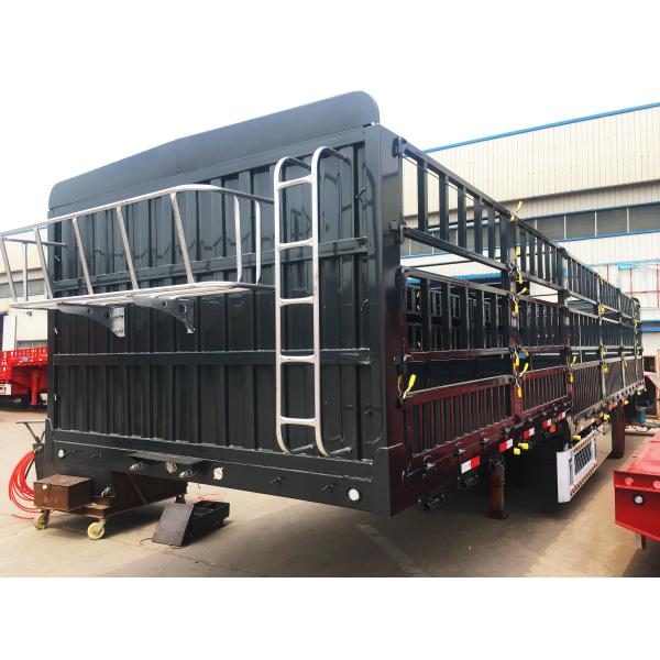 Fence Semi Trailer Livestock Carrier Truck With 3 Axles
