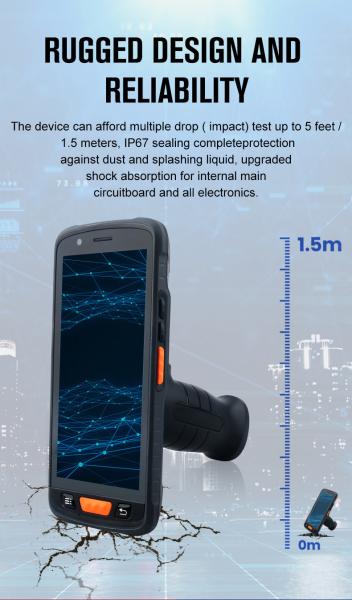 Industrial Android 11 PDA Handheld Barcode Scanner with Stock Availability and 2G/3G/4G/WIFI/BT Communicatio