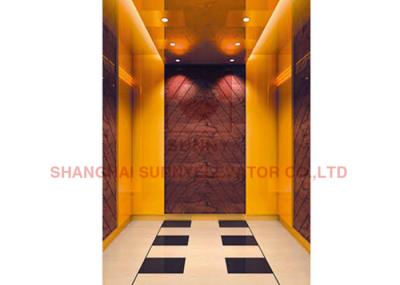 Single Door Passenger 4.00m/S 1600kg Passenger Elevator Mirror Etching Stainless Steell