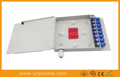 Caixa terminal da fibra óptica do adaptador do SC do ST de 8 portos, cinza do metal da caixa terminal da fibra do ST de 8 núcleos