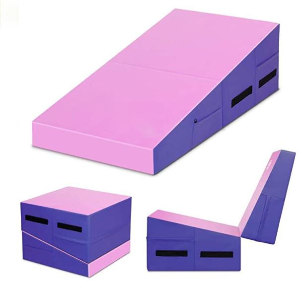 Cover By 18 Oz. Vinyl Polar Aurora Cheese Wedge Folding  Tumbling Preschool  Incline Gymnastics Mats