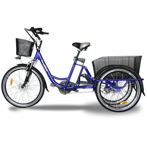 36V 10Ah Lithium Battery 3 Wheel Electric Tricycle Foldable Electric Trike For Adults