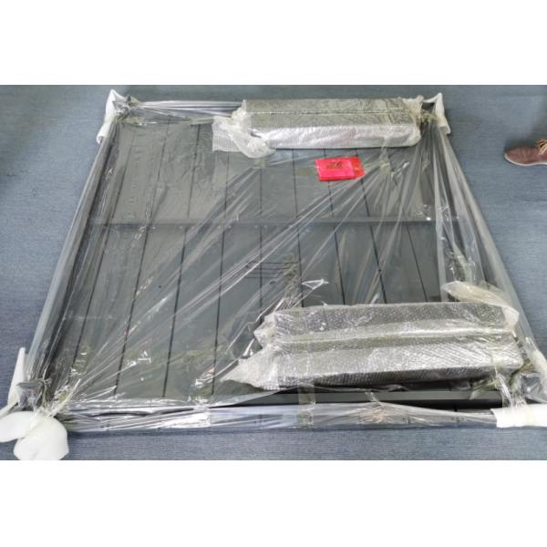 Elegant 160 X 160 Cm Black Garden Dining Table Aluminium Assembled 76cm Height