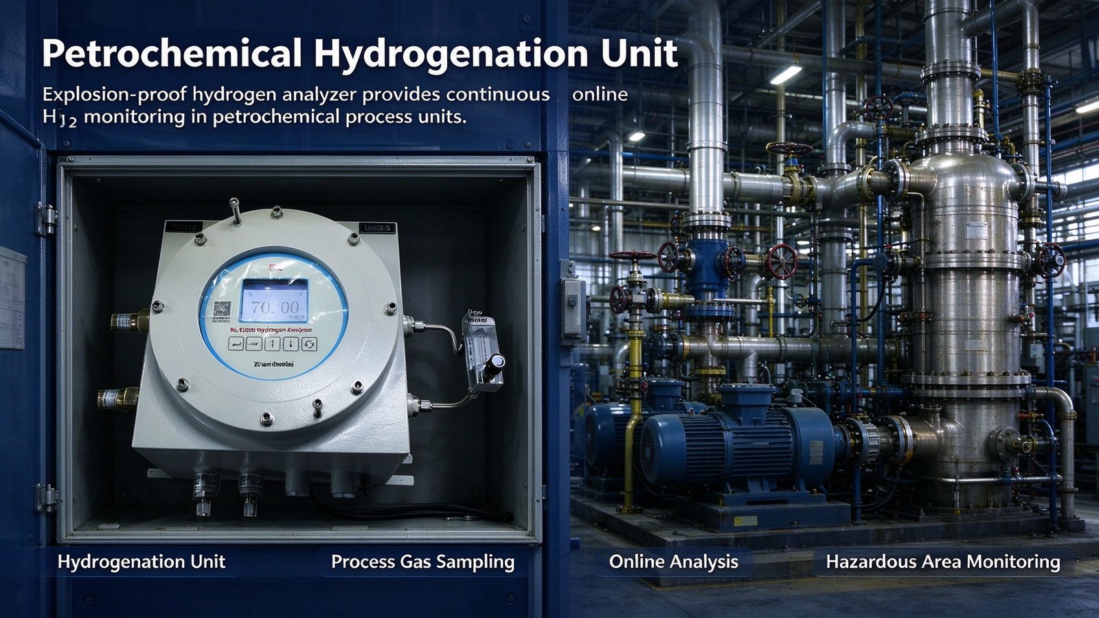 Explosion Proof Microfluidic Thermal Conductivity Hydrogen H2 Gas Purity Analyzer
