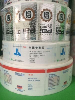 Self Adhesive Industry Printing Custom Roll Labels For 76mm Inside Diameter