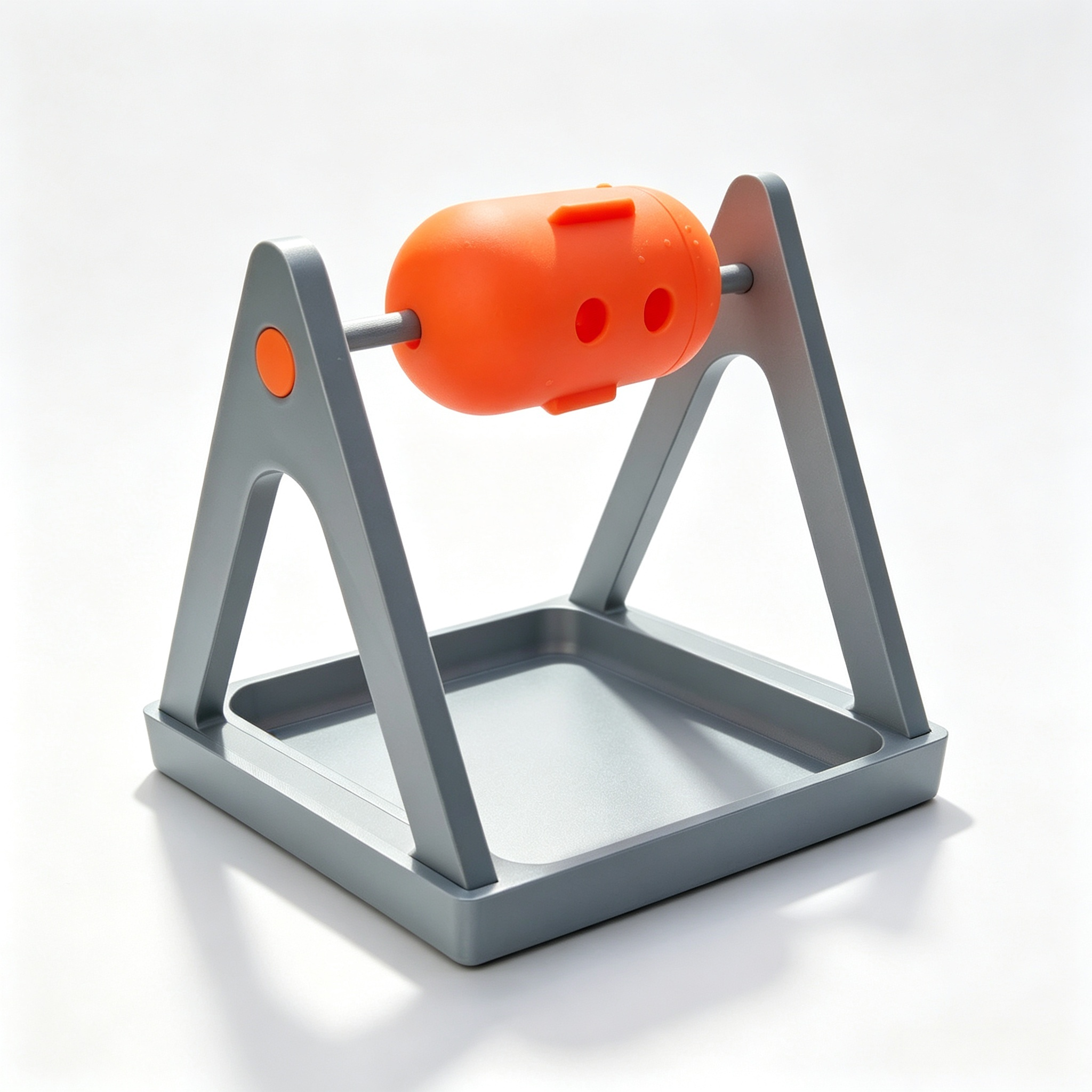 Smooth Layered Craft 3D Printed Pet Accessories with Detachable Orange Roller for Small Canine Training