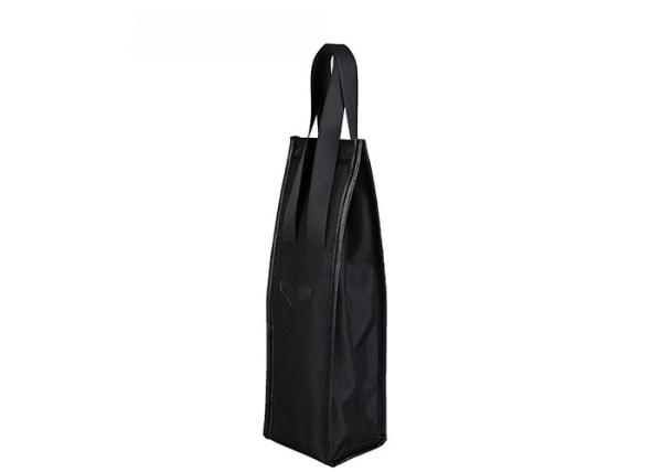 O refrigerador de vinho preto de couro do vegetariano ensaca para o OEM de Champagne Cooler Bag do presente