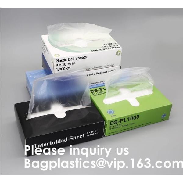 High Density Poly Film, Polyethylene, 8 x 10 3/4 Sheets,Plastic Deli and Bakery