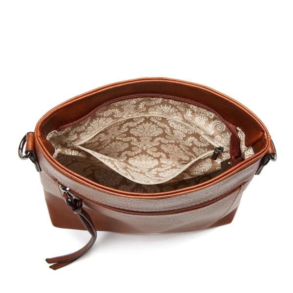 Vintage Leather Tote Crossbody Bag The Perfect Addition to Your Daily School Life