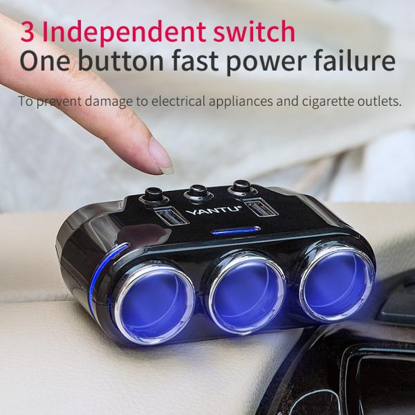 2008-2021 Year YANTU B39 Wired Car Cigarette Lighter Adapter with -Chic Design Style