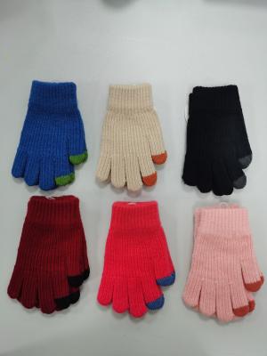 Luvas de Inverno de Tricotagem Desenho de Bloqueio de Cor Personalizado para Estilo Quente