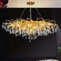 Hotel Gold Decorative 13 Heads G9 Led Pendant Light Height 50cm fashionable