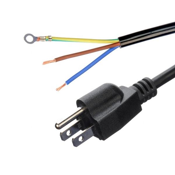 Customized ETL 3 Prong American Power Cord ETL1ft Flat Head Extension Cord PVC Jacket 3X16AWG 7a 125v 2 Prong Figure 8