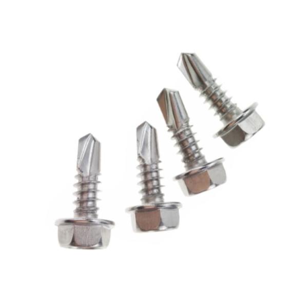 Metal Sheet Hex Washer Head , Self Drilling Screw Hex Washer Head Mini Size