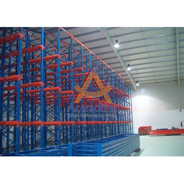 Drive In And Drive Through Racking Space Saving Warehouse Storage Shelves OEM Available
