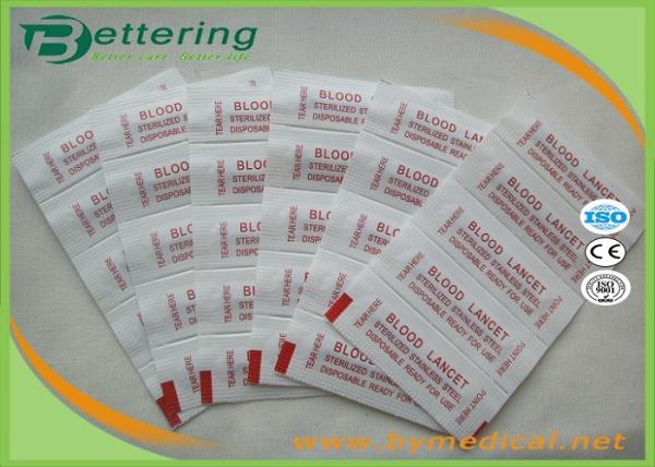 Disposable Sterile Stainless Steel Blood Lancet Blood Sample Collection Needle Asepsis Blood Collector Size S & L