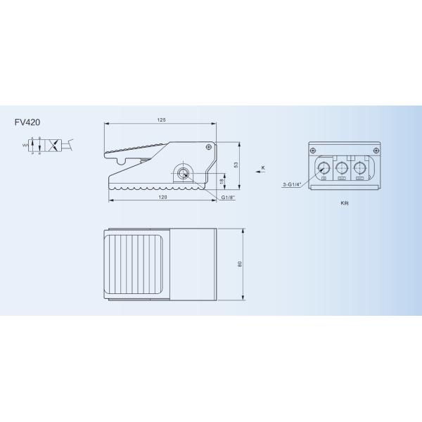 ФВ420 пневматический клапан с педальным управлением,» нога порта путь 4/2 стандартных Г1/4 привелся в действие клапан воздуха