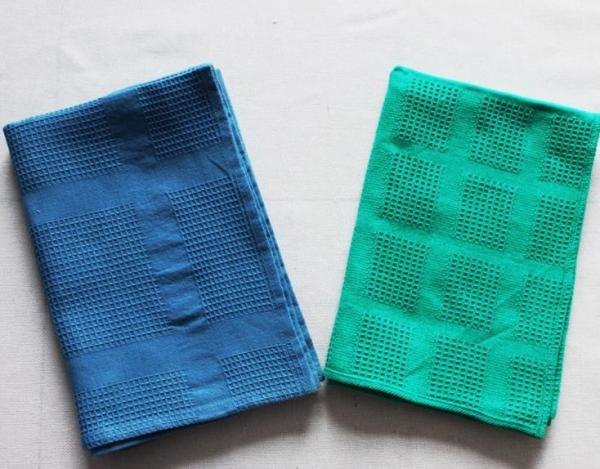 100% Cotton Waffle Hanging Dish Towels Bamboo Fiber With Good Shrink Resistance