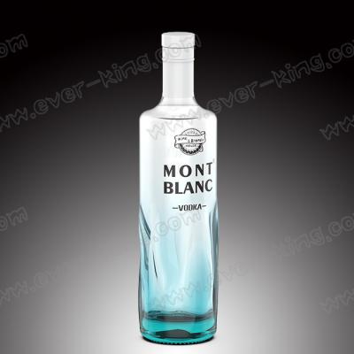 Costume de vidro do espírito da vodca do licor da impressão deslocada com tampão de alumínio