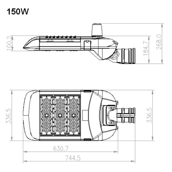 IP66 Led Light Street Lamp 130W Aluminum Housing