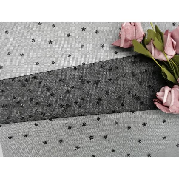 Металлическая звезда формирует женщин ткани сетки Тюль одевает покрытие печатания фольги