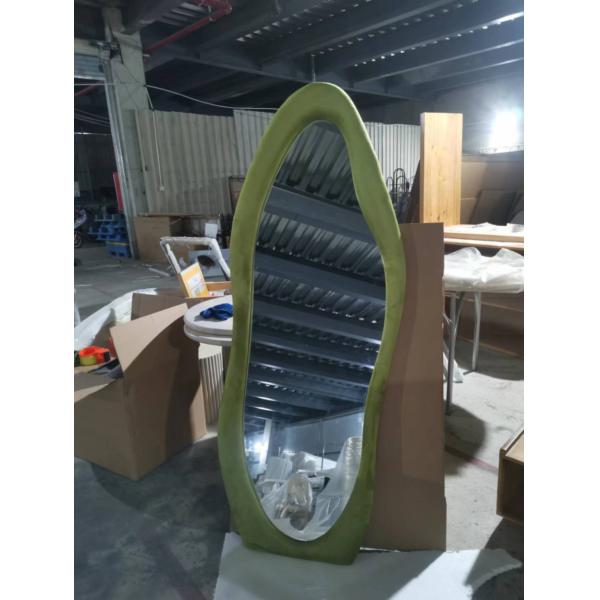 Floor Standing Large Arch Lighted Full Body Length Mirror with LED Lights in Silver