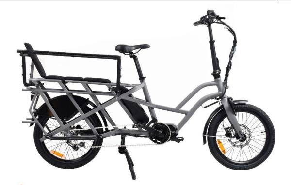 Aluminum Electric power assisted Cargobike with 80 Km Range and 36V15AH Lithium-ion Battery Capacity