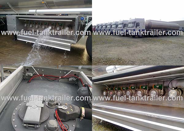 Elliptical Vessel Shape Fuel Tanker Semi Trailer 7500kgs Tare Weight High Safety