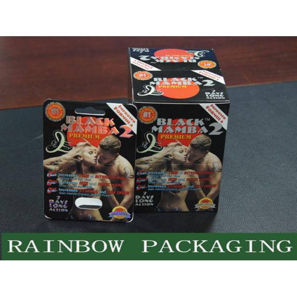 Black Mamba Sex Pills Packaging Blister Card Packaging for Men's Enhancement