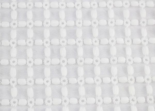 Milk Silk Eyelet Design Embroidered Mesh Lace Fabric By The Yard For Bridal Dresses