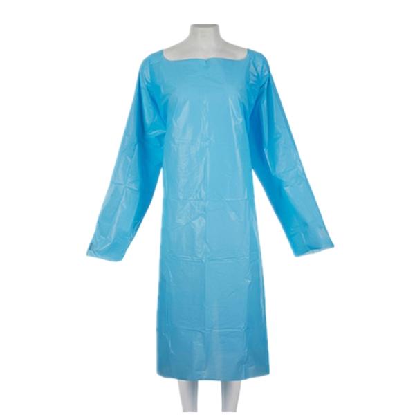 Colored Sustainable Plastic Kitchen Apron Polyethylene Disposable CPE Long Sleeve Apron Men Women Adult Cleaning