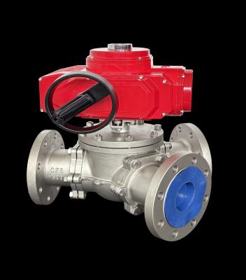 2in-12in Stainless Steel Explosion-proof Electric Y-type Three-way Ball Valve with Flange Hard Seal and Intelligent Type