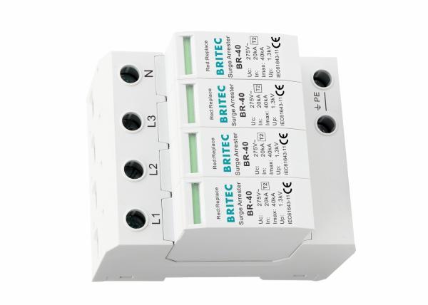 tipo transiente do SPD da tensão de 4P 275V - dispositivo de proteção 40kA de 2 impulsos