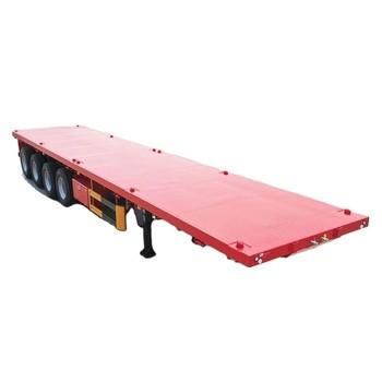 2 / 3 Axle 20 40FT 50 Ton Flatbed Trailer Cheap Flatbed Container Transport Semi Trailers High Quality Flatbed Trailer
