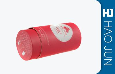 Paper Packaging Printed Cardboard Tubes For Dry Fruit In Red , Logo Customized
