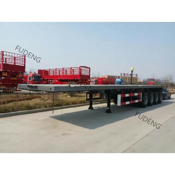 Mechanical Steel 4 Axle 40 Foot Flatbed Container Trailer