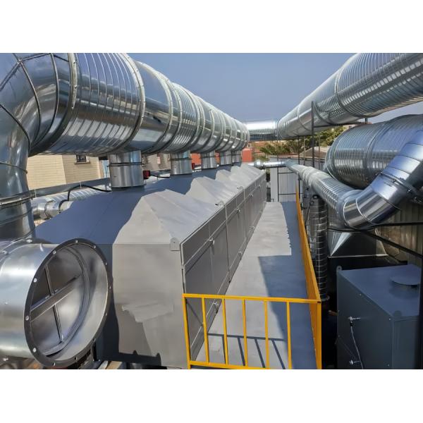 Оборудование для обработки органических отходов промышленных Vocs сухой фильтр + адсорбция активированного углерода + кокаталитическое сжигание