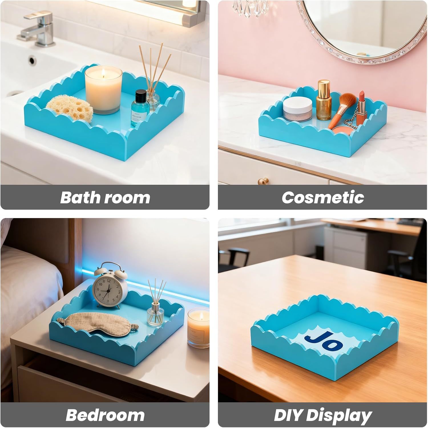 Durable Square Acrylic Tray With Non Porous Glossy Surface  8